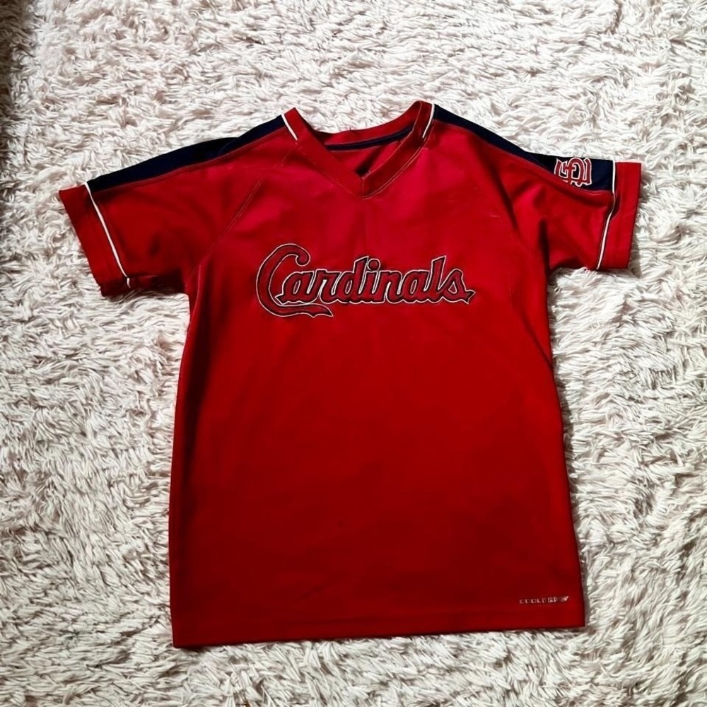 STL Cardinals MLB Baseball Jersey Tee Womens M Sportswear Athletic Busch Stadium
